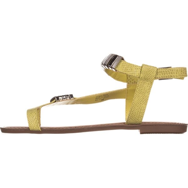 neon yellow flat sandals