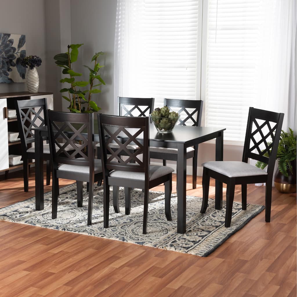 Verner Modern and Contemporary 7-Piece Dining Set