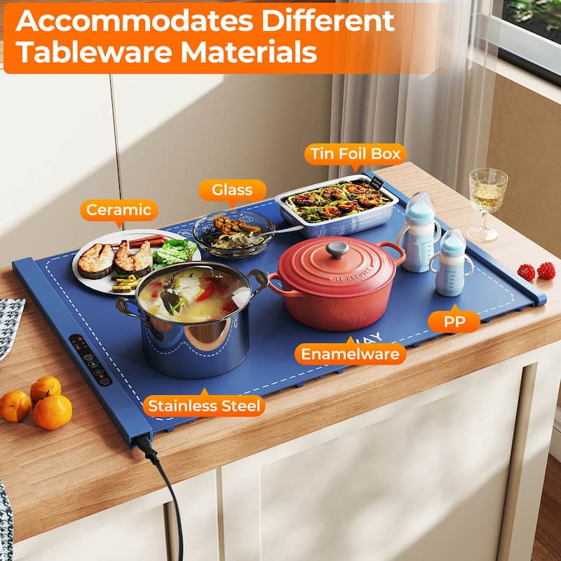 Costway Rollable & Portable Electric Warming Tray with Fasting Heating - See Details
