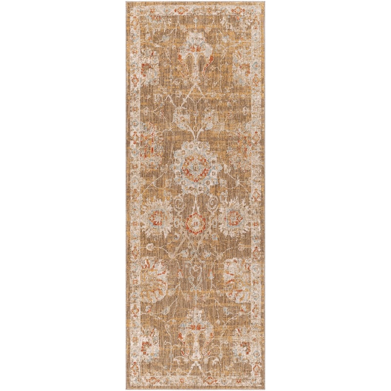 Livabliss Tritan Traditional Area Rug - Olive - 2'7" x 7'3" Runner