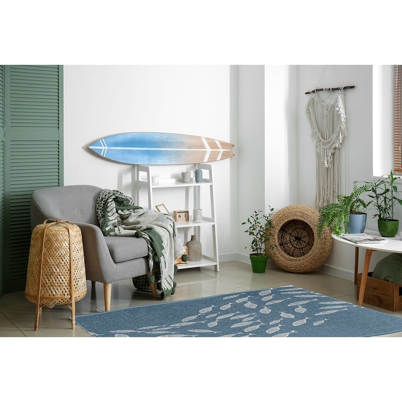 Escuela Nautical Chenille Rug