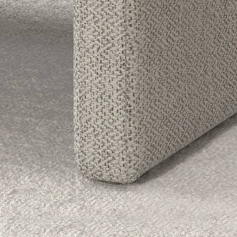 Modern 30.51" Upholstered Accent Chair with Open Back and Rubber Wood Frame for Living Room