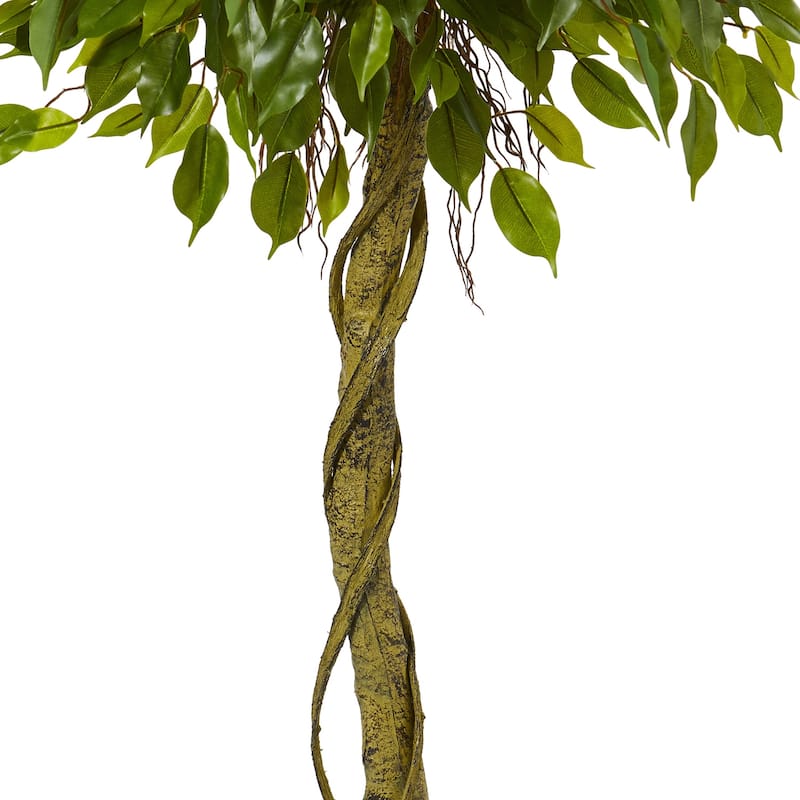 Artificial Topiary Tree 5ft - Outdoor Indoor Decorative Bush, Realistic Cottage Tree - Green - 41-50 Inches