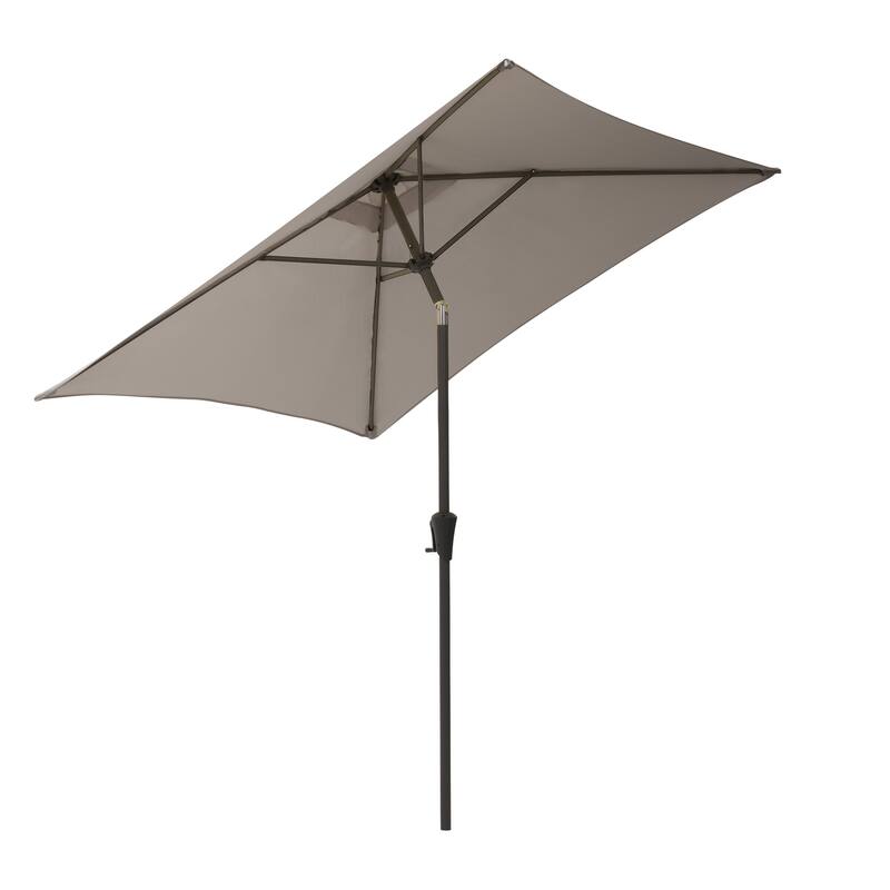 6.5ft Square Tilting Orange Patio Umbrella