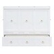 preview thumbnail 9 of 18, Full Size Murphy Bed w/ USB Port & a Large Drawer, Folding Bed, White