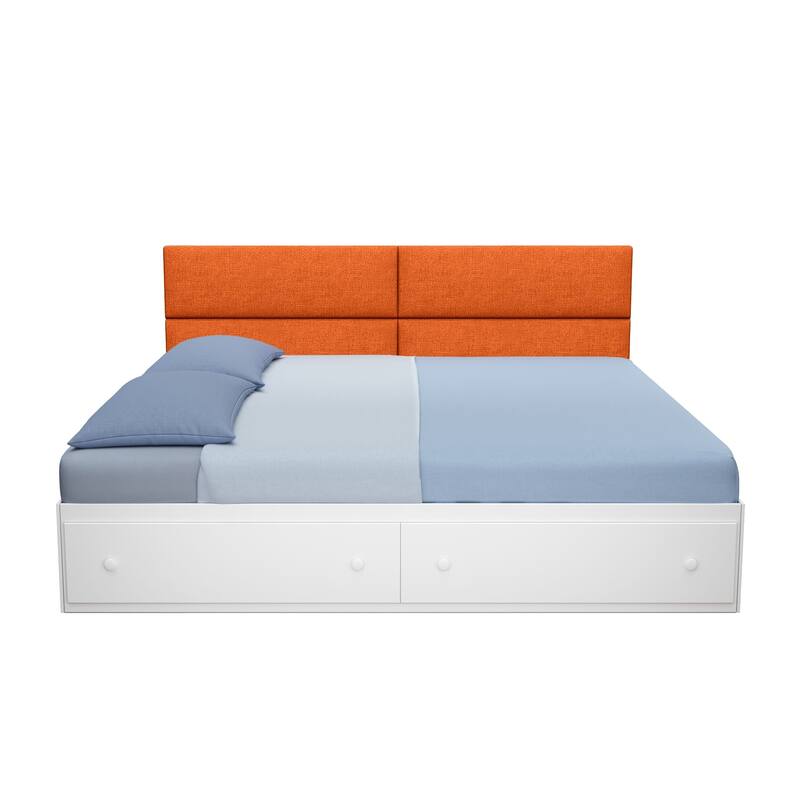 Jaxx Panelist Modern Padded Headboard - Set of 4 Fun Color Panels for Kids