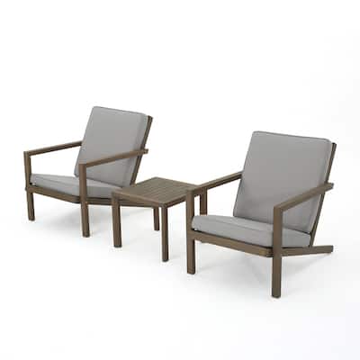 3 PC Outdoor Patio Chat Set with 2 Adirondack Chairs and Coffee Table