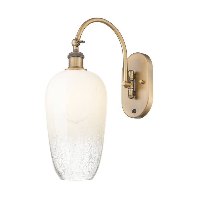 Innovations Lighting Endless Possibilities Ballston - Brookhaven Flute - 1 Light 7" Swiveling Sconce - Brushed Brass/Opal
