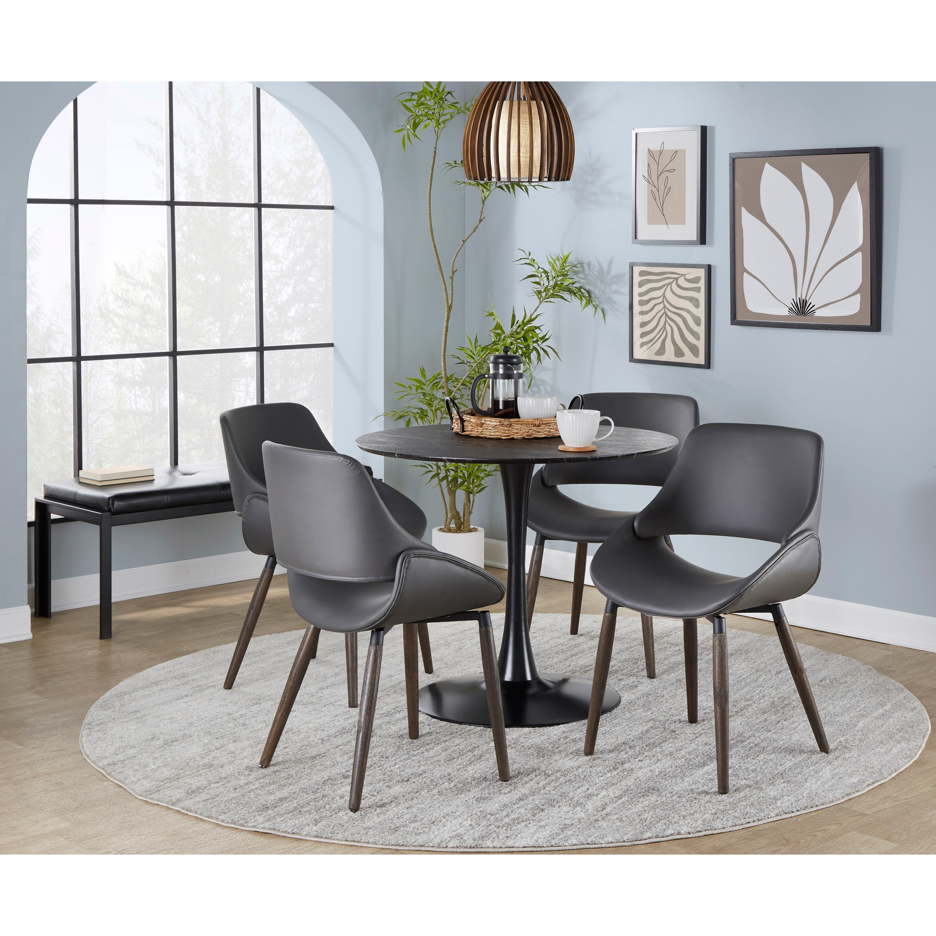 The Gray Barn Svellingen Farmhouse Chair with Wood Legs (Set of 2)