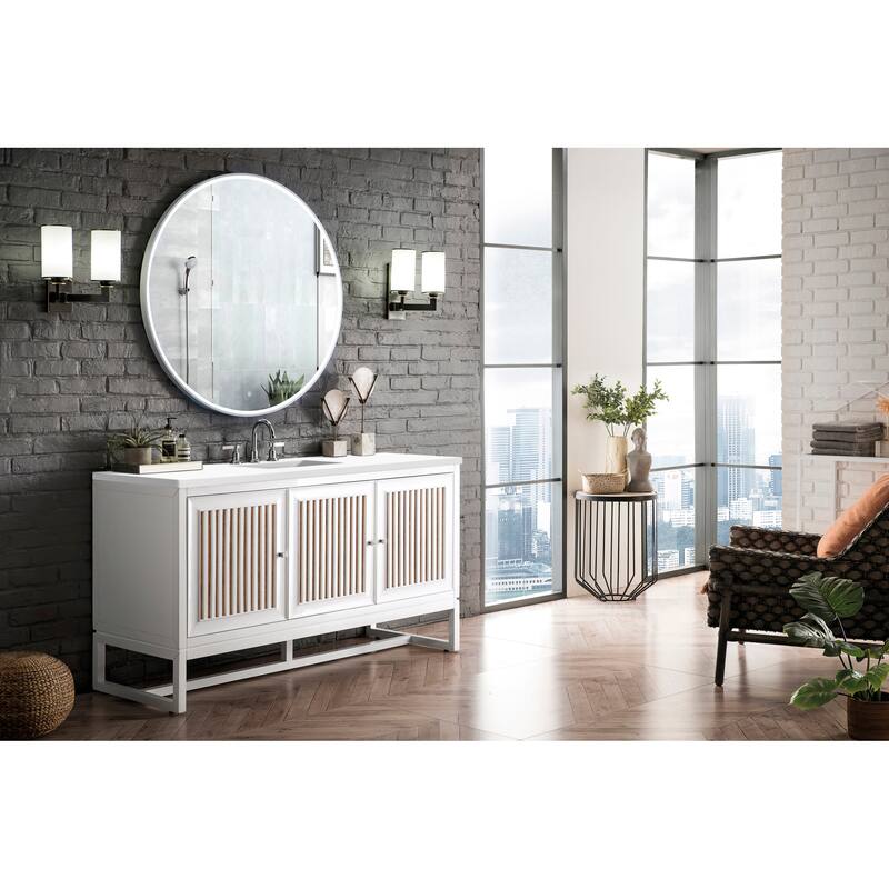 James Martin Vanities E645-V60S-3WZ Athens 60" Free Standing Single