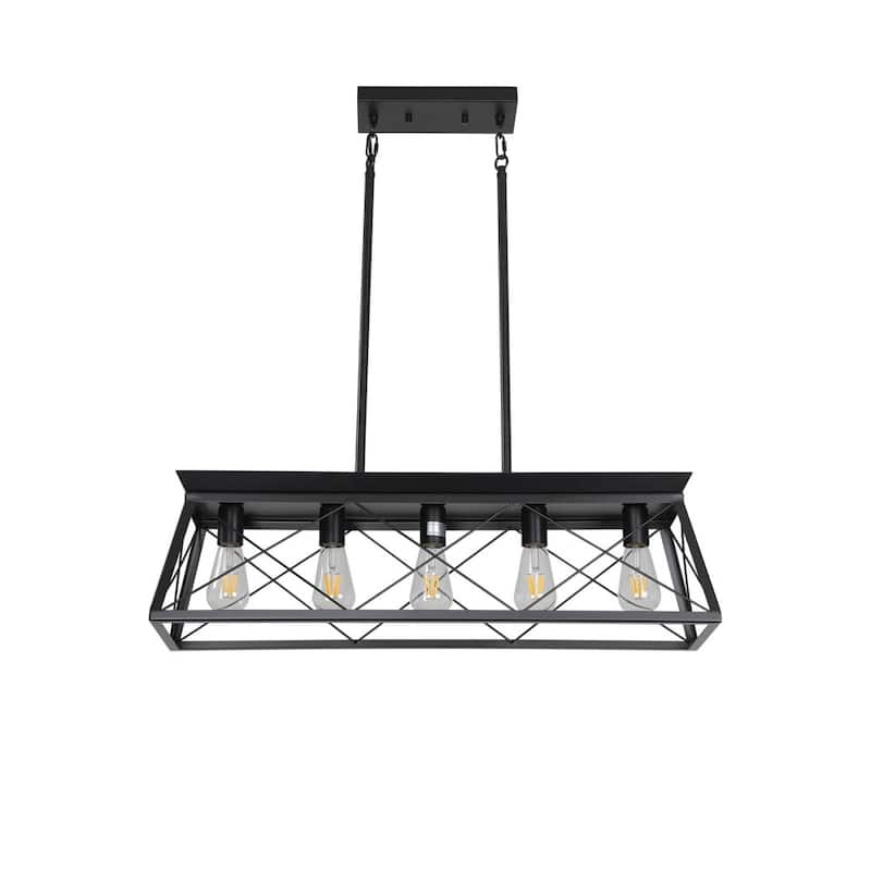 31.5in Dimmable 5-Light Farmhouse Chandeliers For Dining Room No Bulb