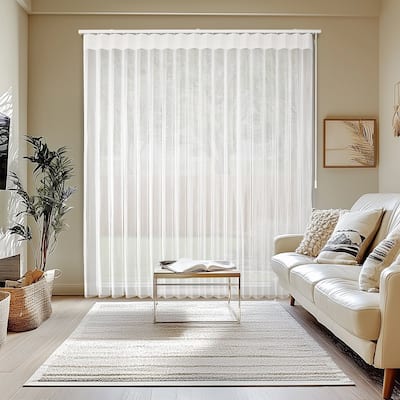 Chicology Light Filtering Sheer White Vertical Blinds 78"W X 84"H