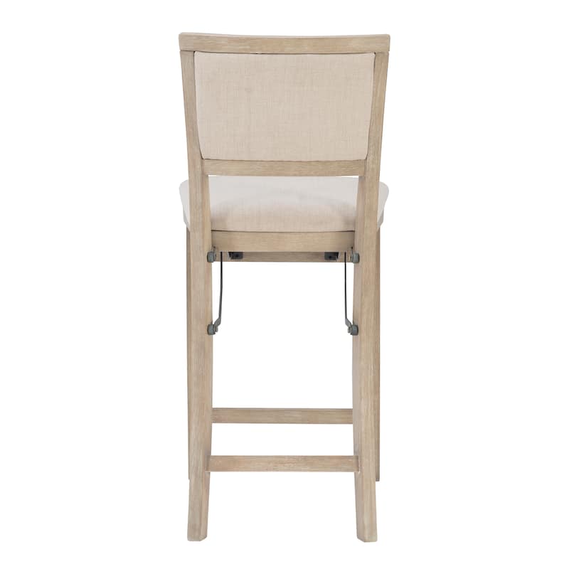 Ciara Folding Grey Wash Counter Height Bar Stool