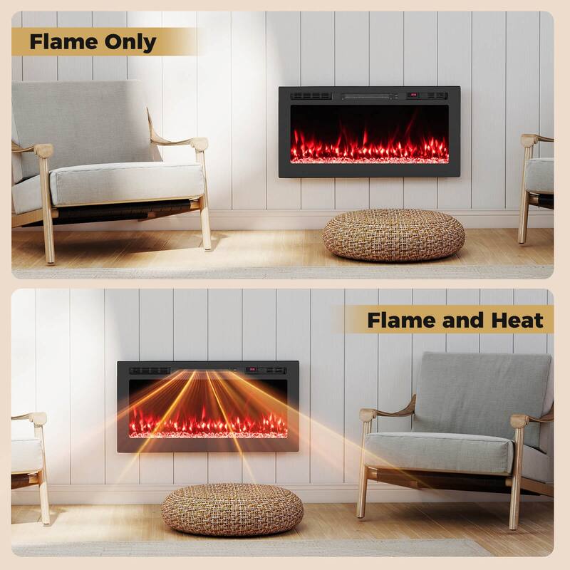 Costway 36" Smart WiFi Electric Fireplace Work with Alexa & Google - See Details