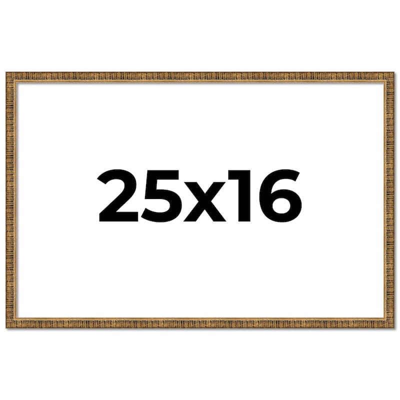 25x16 Frame Gold Kingsley Distressed Solid Wood Picture Frame Width
