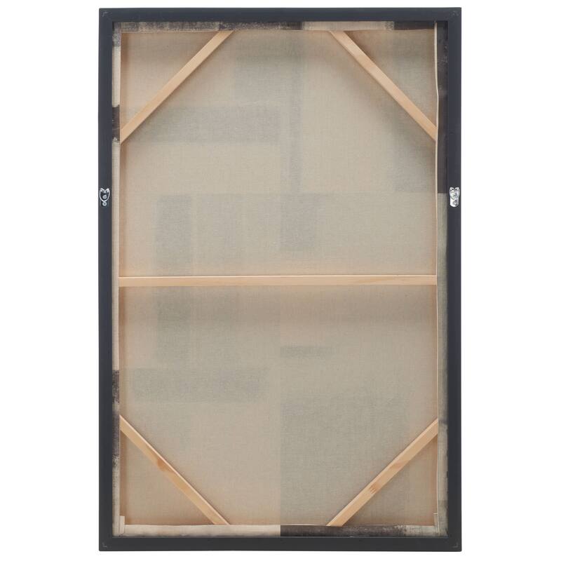 SAFAVIEH Nurije Blurred Lines Hand Painting, 24 x 36, Framed Wall Art - Multicolor