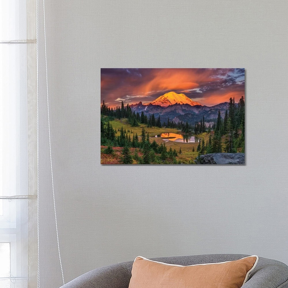 iCanvas "USA, Washington State, Mt. Rainier National Park at sunrise." by Jaynes Gallery Canvas Print