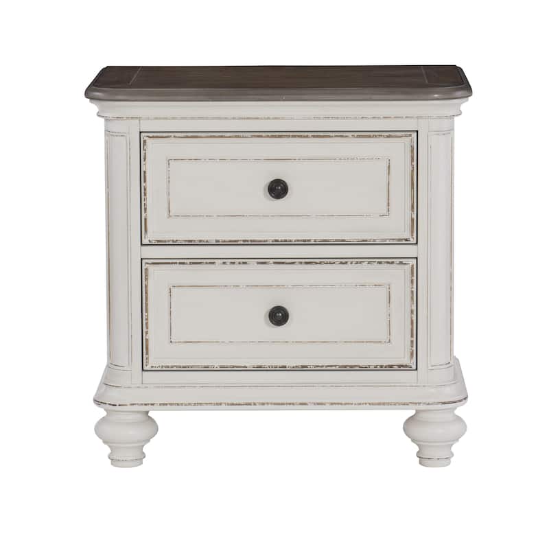1pc Nightstand of Drawers Knobs Traditional Design Bedroom Furniture
