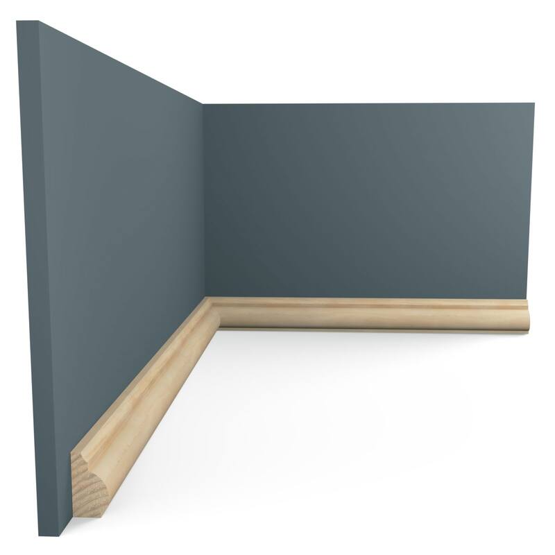 WM1201 11/16-in D x 1-1/4-in W x 96-in L Americraft Solid Hardwood Stain Grade Base Cap Moulding
