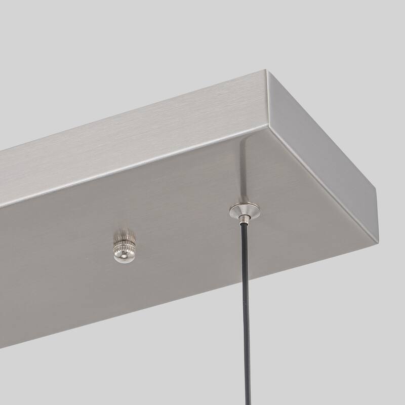 Modern Minimalist 3-Light LED Linear Chandelier Kitchen Island Pendant Light - 47.2"