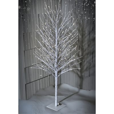 48" Led Birch Tree
