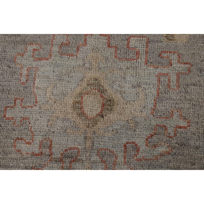 Hand Knotted Oriental 100% Wool Carpet Transitional All-Over Greys & Charcoal Oushak Area Rug - 11' 9'' X 8' 8''