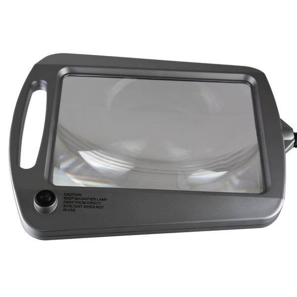 Shop Floor Standing Led Lighted Magnifier Adjustable 3x Power