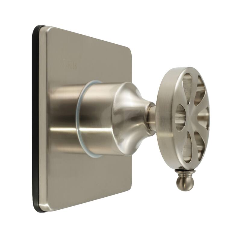 Belknap Single-Handle Three-Way Diverter Valve with Square Trim Kit - Brushed Nickel