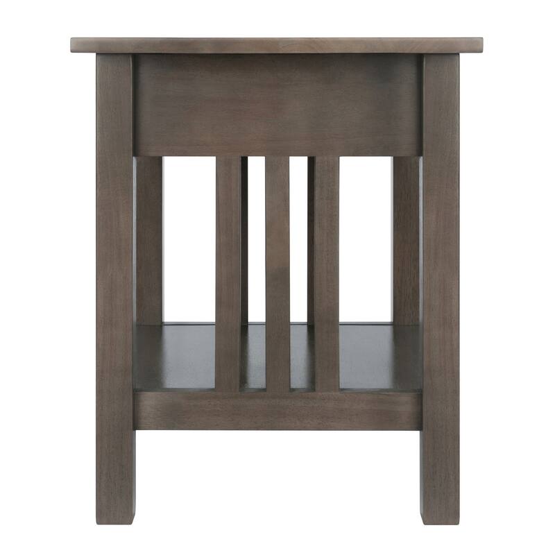 Stafford Accent Table, Oyster Gray - 19.92 x 18.98 x 22.05 inches