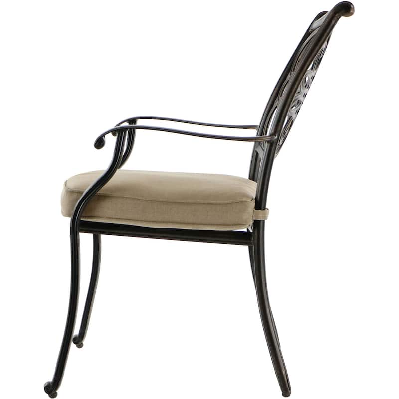 Hanover Traditions 11-Piece Dining Set in Tan with Ten Stationary Dining Chairs and an Extra-Long Dining Table