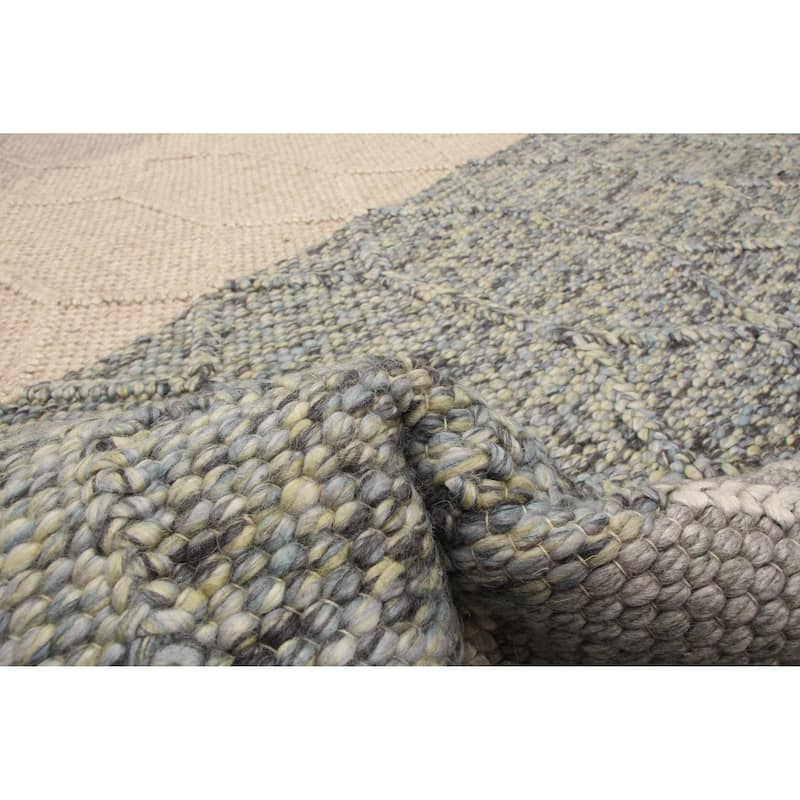 ECARPETGALLERY Braid weave Sienna Multi Color Wool Rug - 5'0 x 7'9
