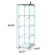 preview thumbnail 112 of 165, Glass Display Cabinet with Doors & Locks, Acrylic Shelves, Floor Standing Storage Showcase for Home or Office