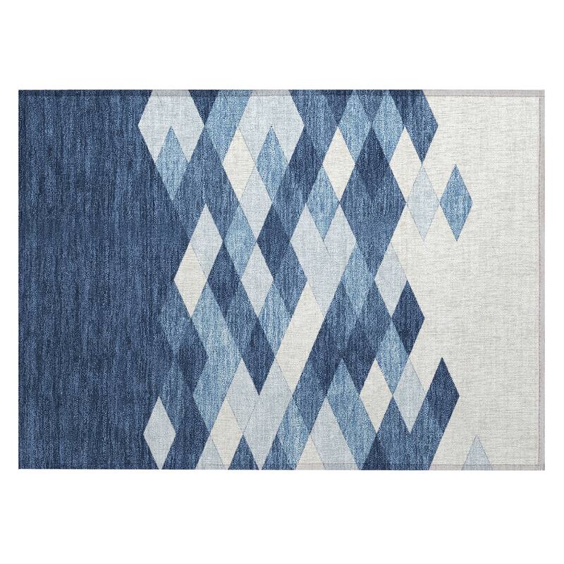 Machine Washable Indoor/ Outdoor Modern Avo Chantille Rug