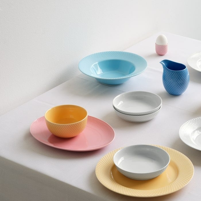 Lyngby Porcelæn Rhombe Color Oval Serving Dish, W: 11.2"