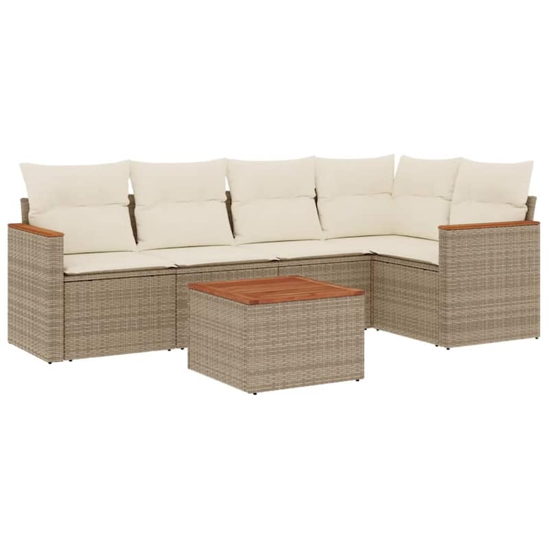 vidaXL Garden Sofa Set Black