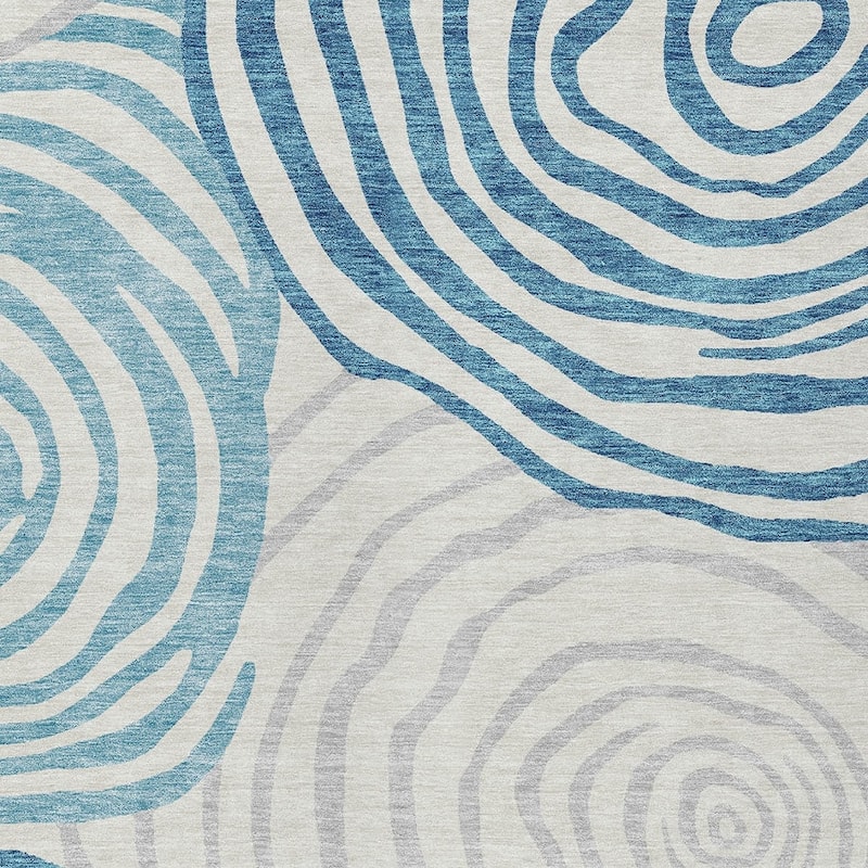 HomeRoots Abstract Transitional Rectangle Outdoor Rug