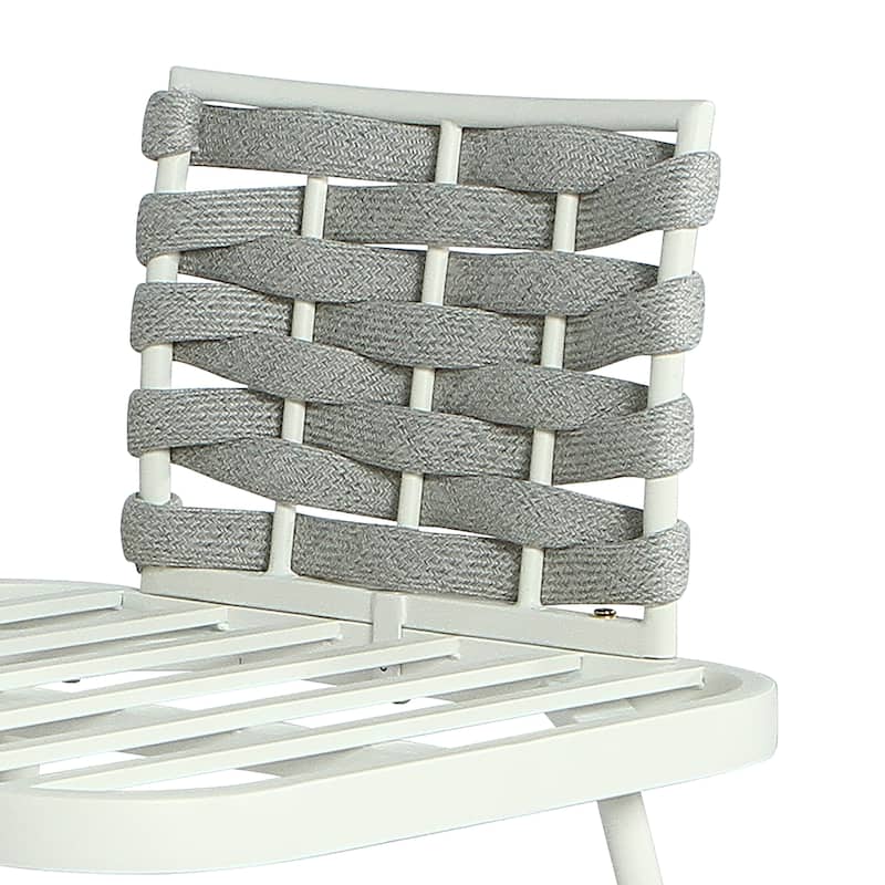 Christopher Knight Home - Cadence Rope and Steel Patio Loveseat and Table Set