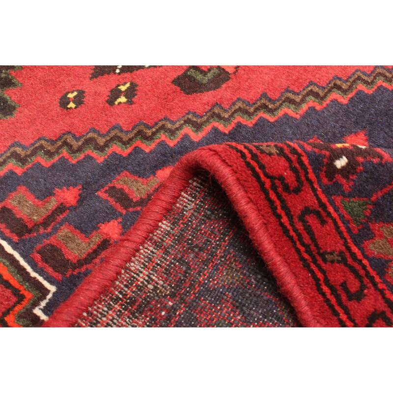 ECARPETGALLERY Hand-knotted Andelz Red Wool Rug - 4'1 x 6'3