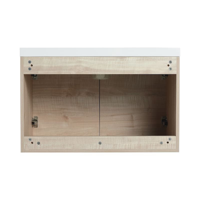 30 Inch Bathroom Cabinet With Sink,Soft Close Doors,Float Mounting Design, For Small Bathroom