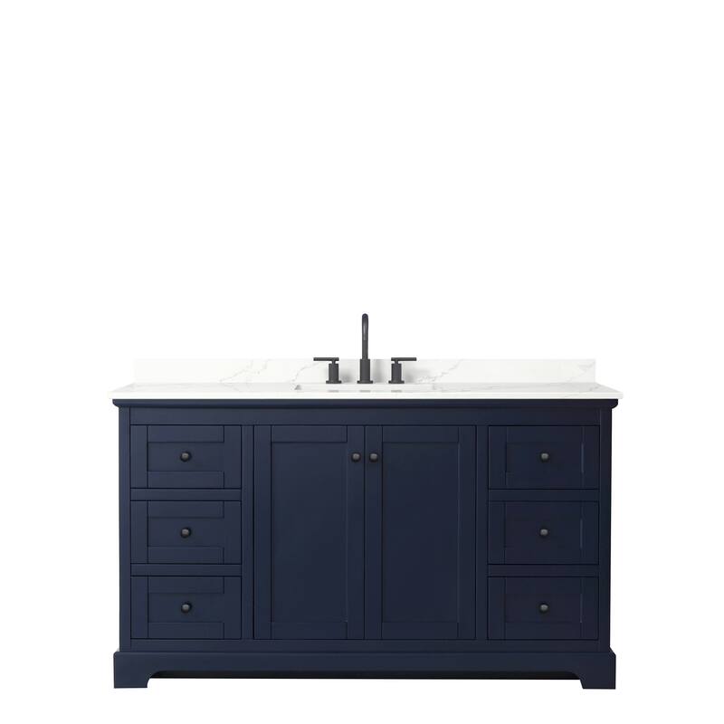 Avery 60-inch Single Vanity, Quartz Top