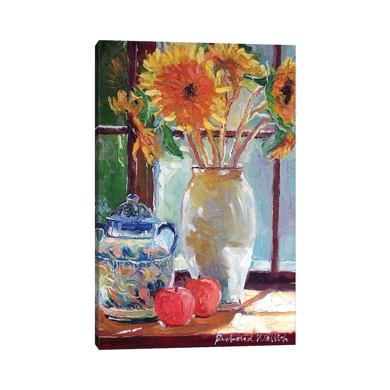 iCanvas "Sunflowers In A Vase" by Richard Wallich Canvas Print
