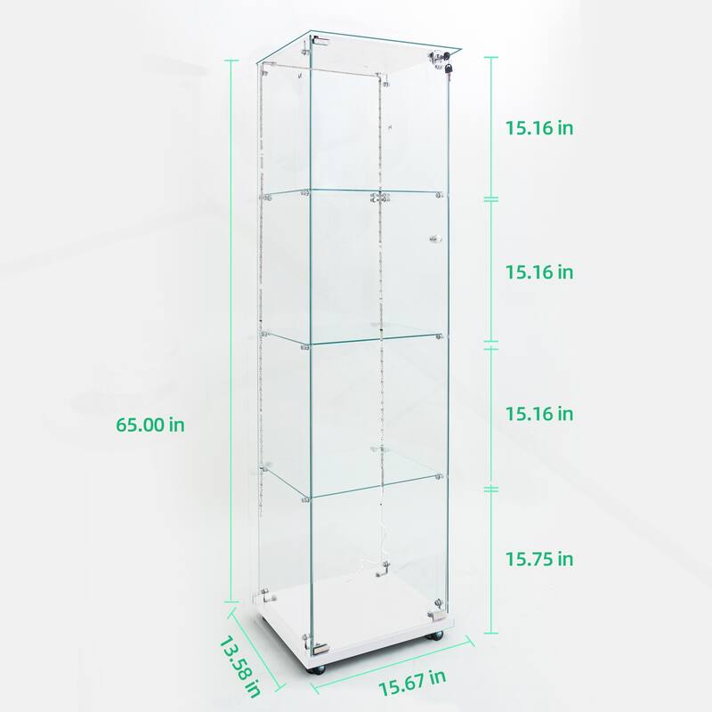 Versatile Tempered Glass Cabinet with Advanced Features for Various Spaces
