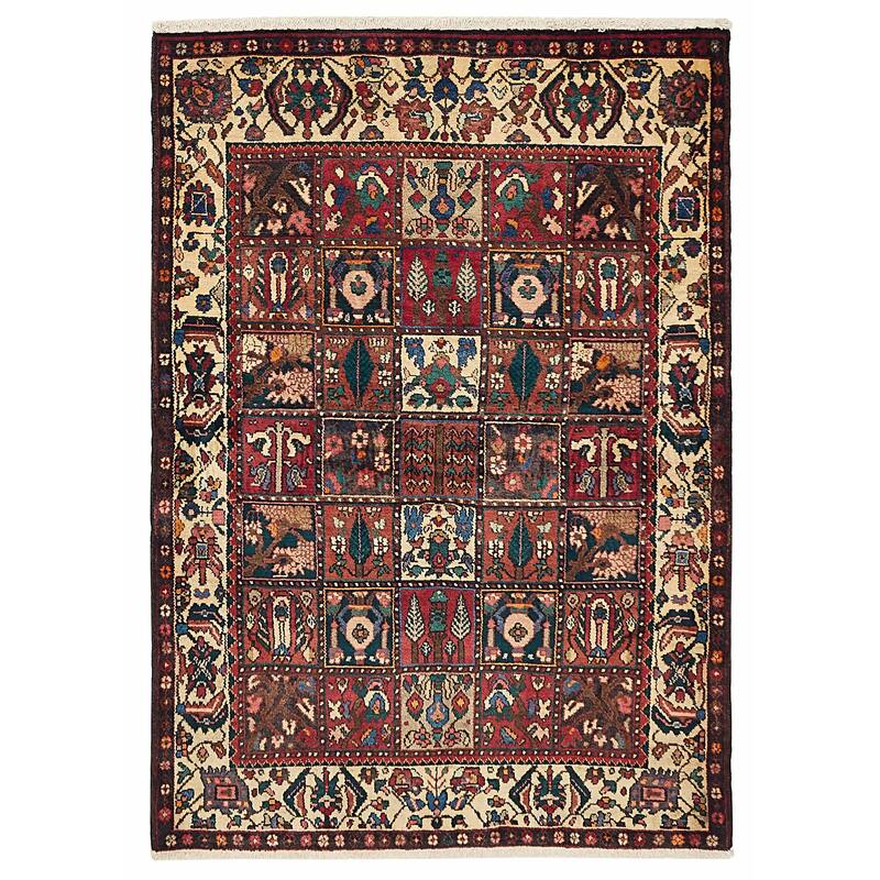 ECARPETGALLERY Hand-knotted Kayseri Vintage Red Wool Rug - 4'7 x 6'6