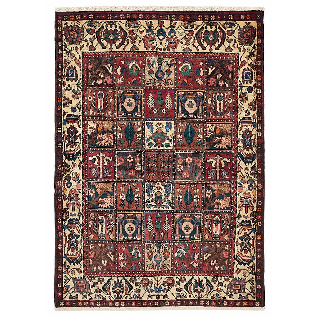 ECARPETGALLERY Hand-knotted Kayseri Vintage Red Wool Rug - 4'7 x 6'6