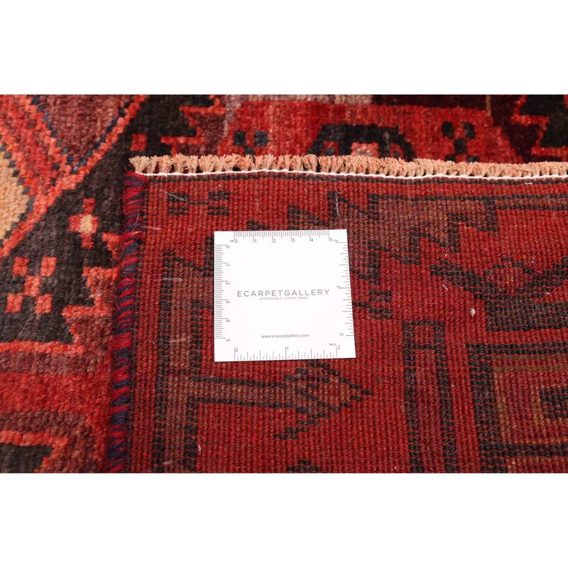 ECARPETGALLERY Hand-knotted Melis Vintage Red Wool Rug - 4'5 x 6'0