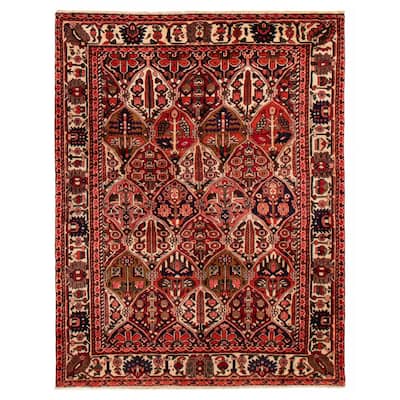 ECARPETGALLERY Hand-knotted Kayseri Red Wool Rug - 5'5 x 6'11