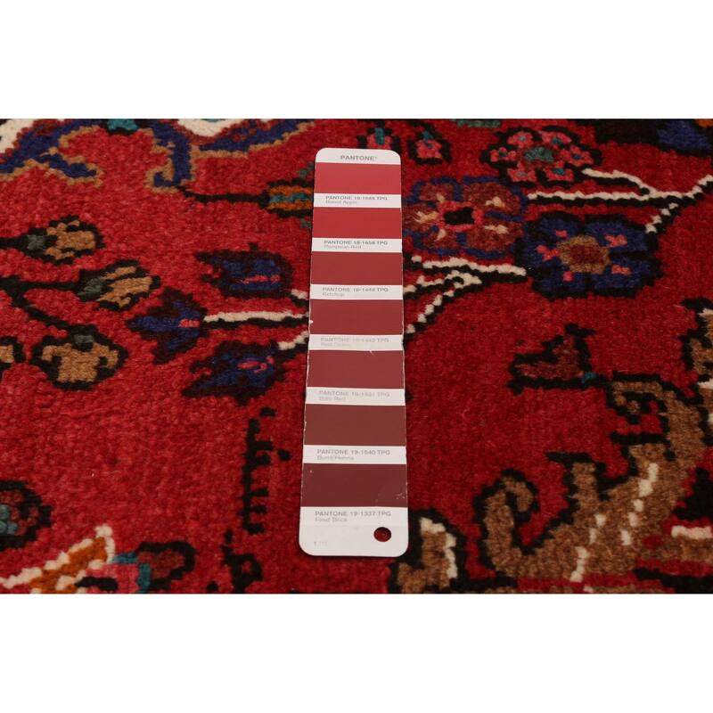 ECARPETGALLERY Hand-knotted Andelz Red Wool Rug - 3'8 x 10'7