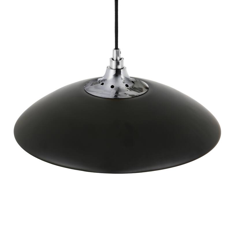 Alvia 14.5" Wide Pendant with Metal/Glass Shade - 14.5" Wide