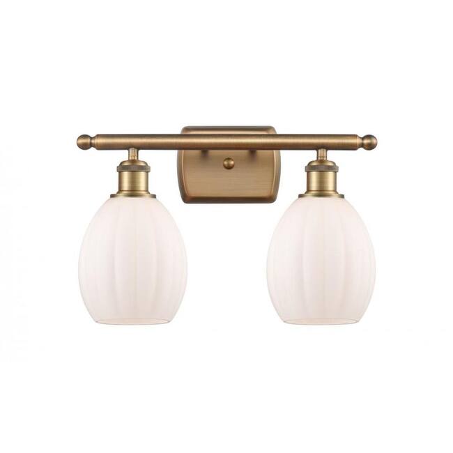 Innovations Lighting Eaton 2 Light 16" Wide Bathroom Vanity Light - Brushed Brass / Matte White