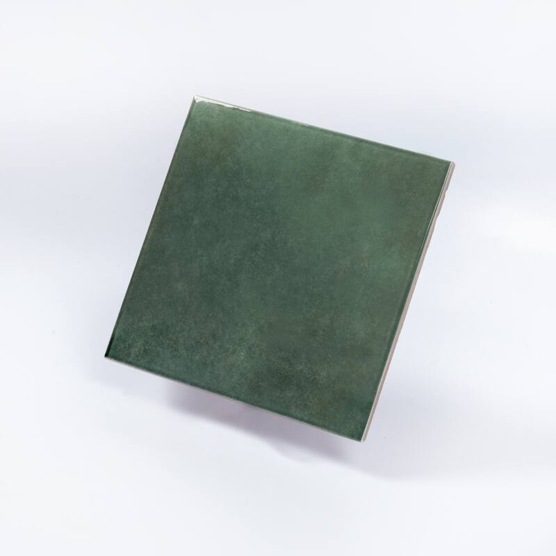 Zahara 6x6 Moss Green Porcelain Zellige Square Wall and Floor Tile (5.38 sq ft/case) - 22 Pack